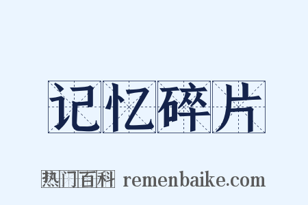 记忆碎片是什么意思的图片